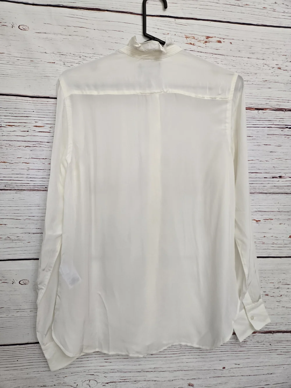 NWT J.Crew Jules Classic Fit Ivory Ruffle Collar Blouse Size 4
